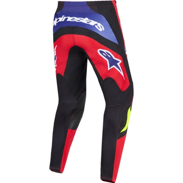 Pantalon de Motocross Fluid Grid Rouge/Noir de dos