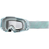 Lunettes de Motocross Armega Lentille Claire 100% Blanc/Turquoise