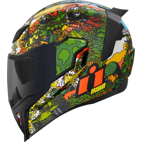 Casque Intégral de Moto Airflite GP23 Vert/Multicolore de droite