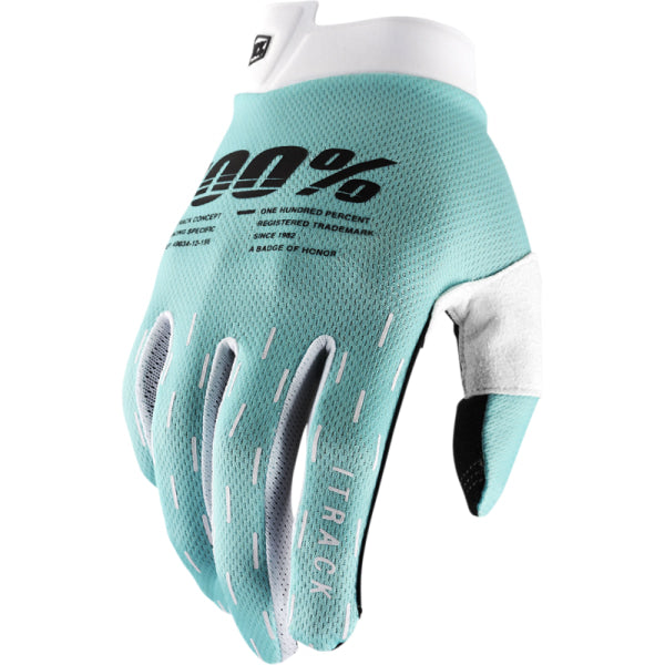 Gants de Motocross iTrack 100% bleu clair