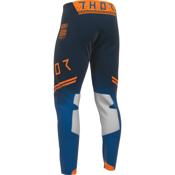 Pantalon de Motocross Sportmode Geo Thor Bleu/Orange, de dos