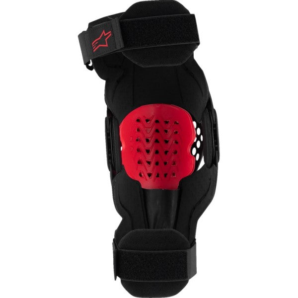 Protège-Genoux de Motocross SX-1 Plasma Noir/Rouge de dos
