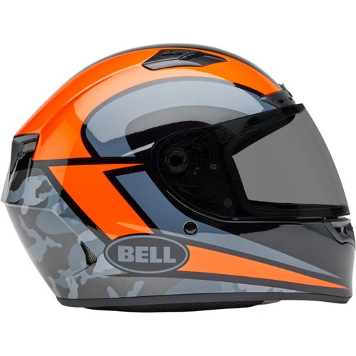 Casque Intégral de Moto Qualifier DLX MIPS Blitz Gris/Orange de gauche