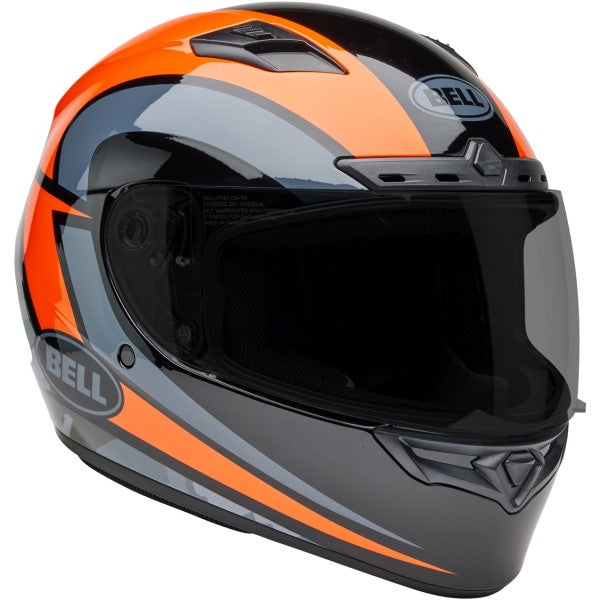 Casque Intégral de Moto Qualifier DLX MIPS Blitz Gris/Orange incliné de gauche