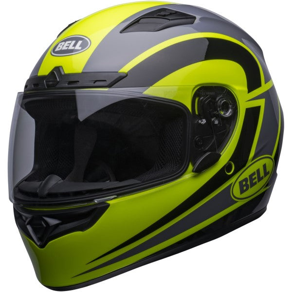 Casque Intégral de Moto Qualifier DLX MIPS Blitz Gris/Vert incliné de droite