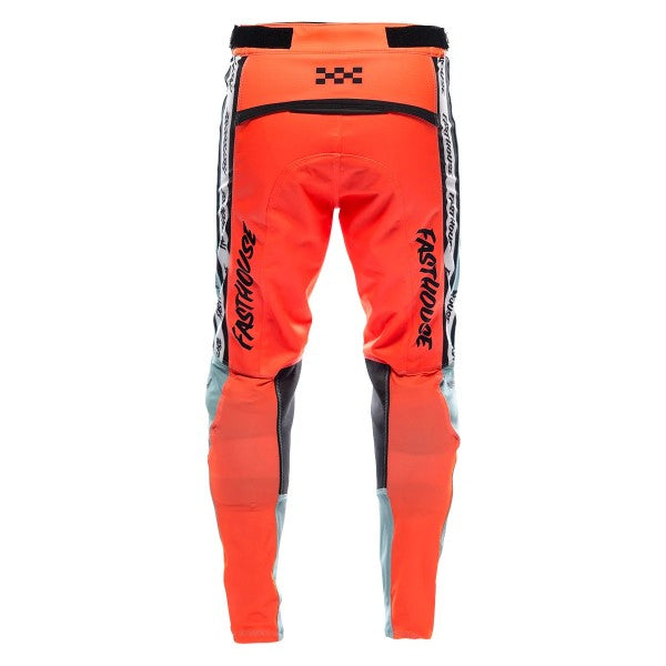 Pantalon de Motocross Elrod Formula Bleu/Orange, Dos
