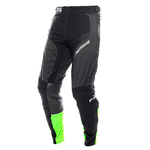 Pantalon de Motocross Elrod Nitro Haute visibilité/Noir, de face