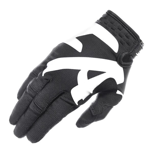 Gants de Motocross Elrod Torque Noir/Blanc, droite