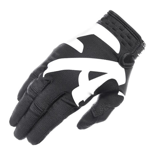 Gants de Motocross Elrod Torque Noir/Blanc, droite