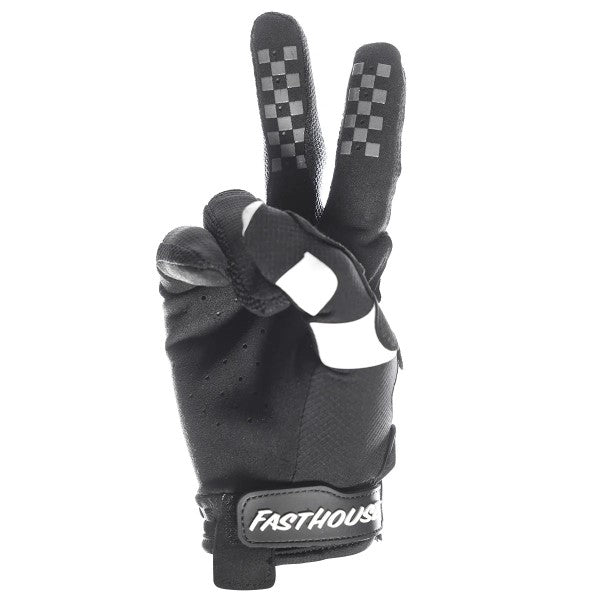 Gants de Motocross Elrod Torque Noir/Blanc, Paume