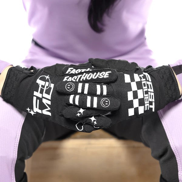 Gants de Motocross Elrod Xenon Femme/Fasthouse/Noir