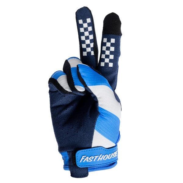 Gants de Motocross Elrod Ether Bleu, paume