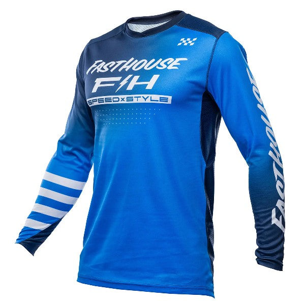 Chandail de Motocross Elrod Ether/Fasthouse/bleu de face