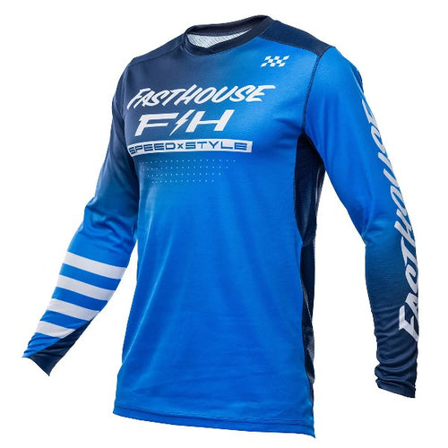 Chandail de Motocross Elrod Ether/Fasthouse/bleu de face