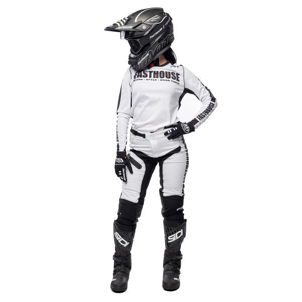 Pantalon de Motocross Elrod Storm Blanc/Noir