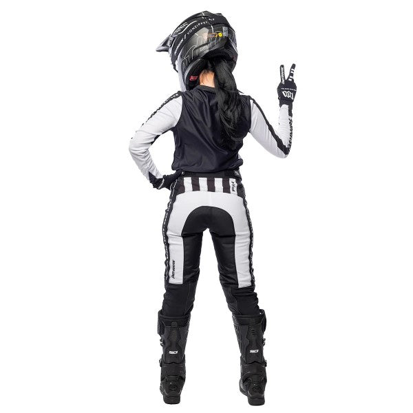 Pantalon de Motocross Elrod Storm Blanc/Noir, arrière