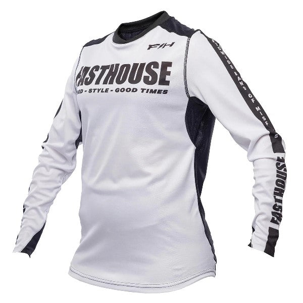 Chandail de Motocross Elrod Storm Femme/Fasthouse/blanc et noir de face