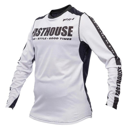 Chandail de Motocross Elrod Storm Femme/Fasthouse/blanc et noir de face