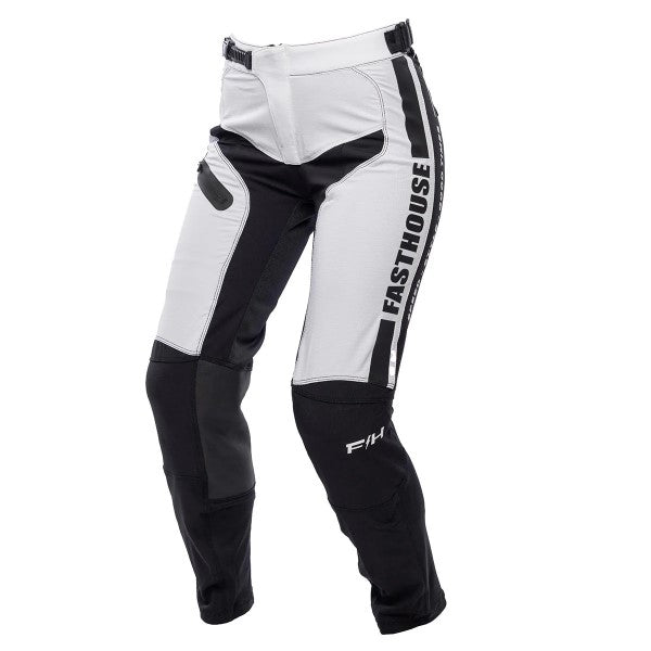 Pantalon de Motocross Elrod Storm Blanc/Noir, de face