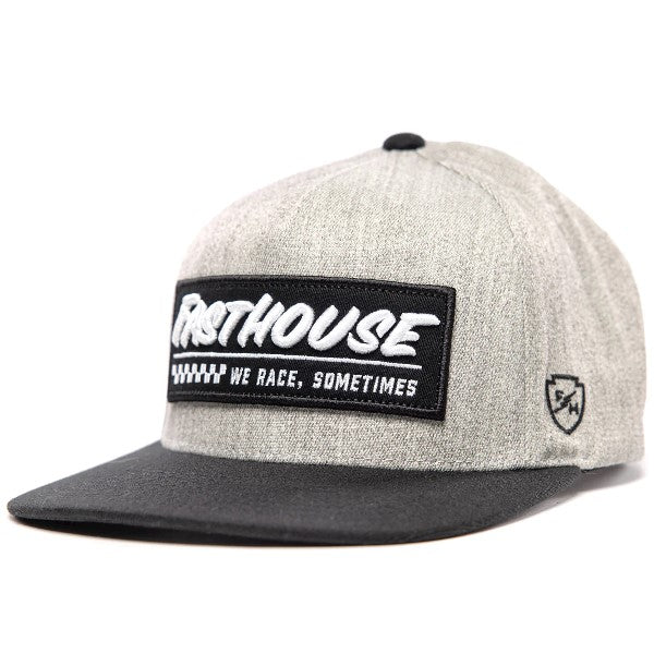 Casquette Emblem/Fasthouse/gris de face