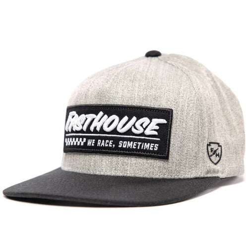 Casquette Emblem/Fasthouse/gris de face
