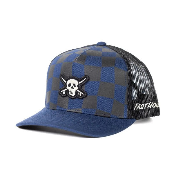 Casquette Enzo Junior/Fasthouse/bleu noir de face