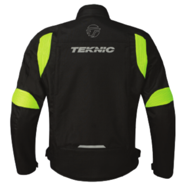 Manteau de Moto Teknic Explorer Noir_Jaune - Dos