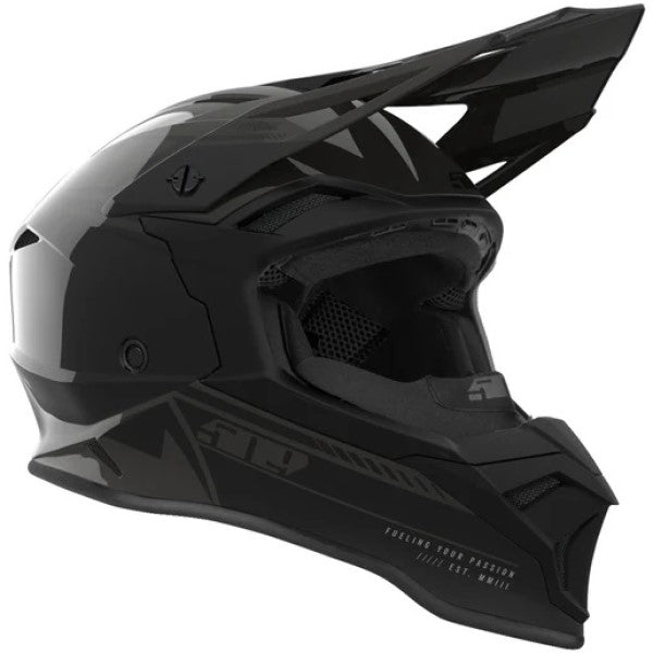 Casque de Snowcross Atmosphere Noir Ops incliné de gauche