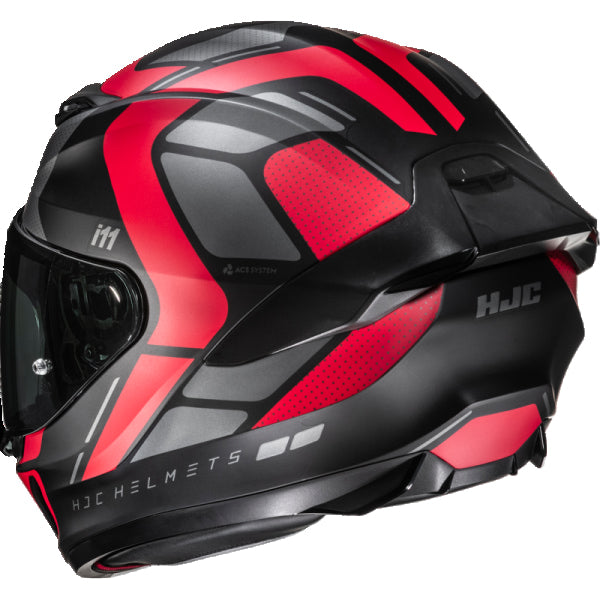Casque Intégral de Moto i11 SUB Noir/Rouge, Dos
