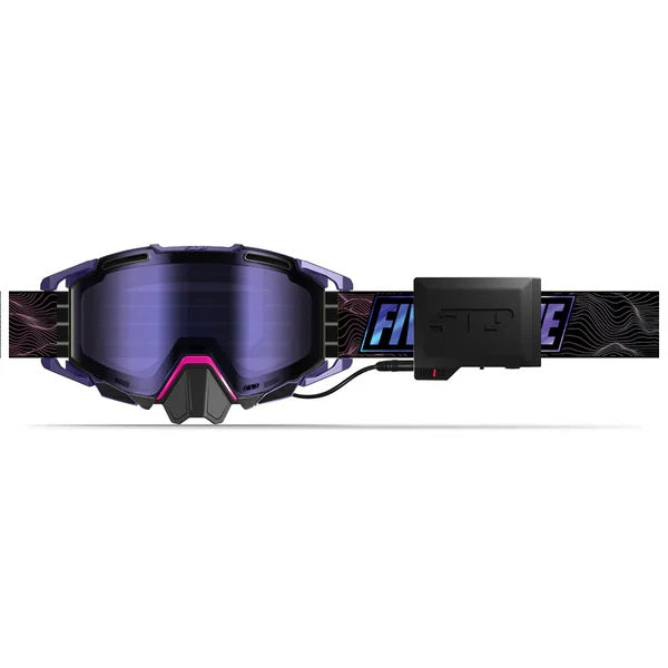 Lunettes de Motoneige Sinister X7 Ignite S1 Noir/Mauve de face