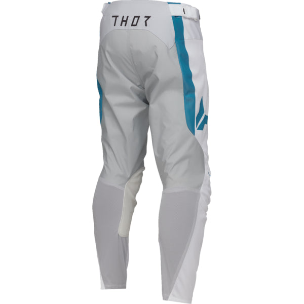 Pantalon de Motocross Launchmode Ventilé Raid Thor blanc et gris, de dos