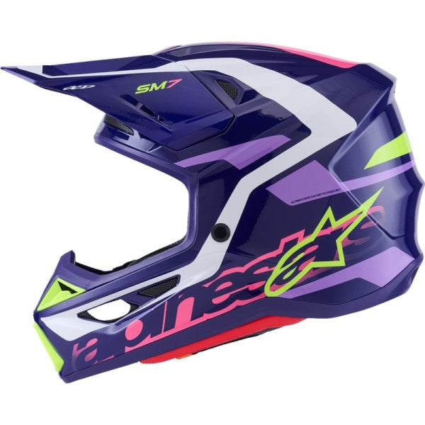 Casque de Motocross S-M7 Deed Mauve de droite