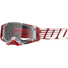 Lunettes de Motocross Armega à Lentille Claire Rouge Foncé