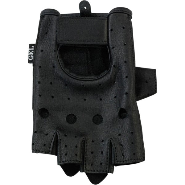 Gants Demi-doigt De Moto En Cuir PU à écran Tactile Marron1