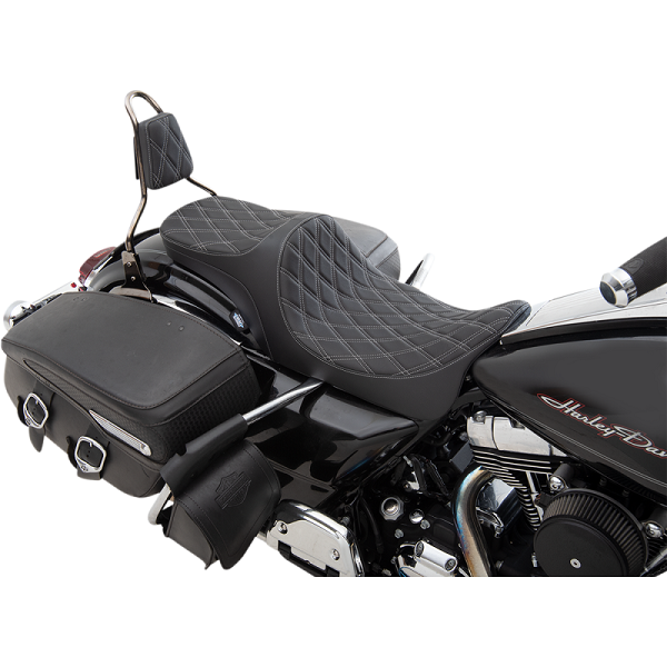 Siège Predator III 2-Up pour Moto Harley Davidson - Drag Specialties