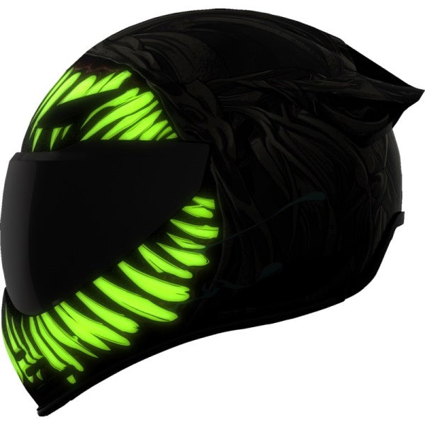 Casque Intégral de Moto Domain Grand Maw Gris Clair Obscurité de droite
