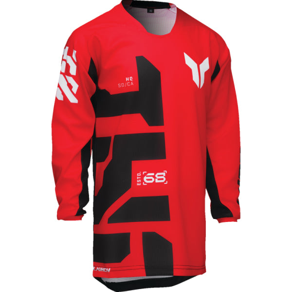Chandail de Motocross Launchmode Forge Junior rouge, de face
