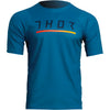 Chandail de Motocross Assist Caliber Thor Bleu, de face 