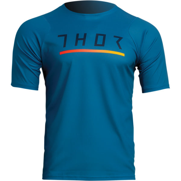 Chandail de Motocross Assist Caliber Thor Bleu, de face 