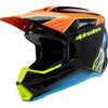 Casque de Motocross Supertech M3 Fray Junior Noir/Multicolore incliné de face