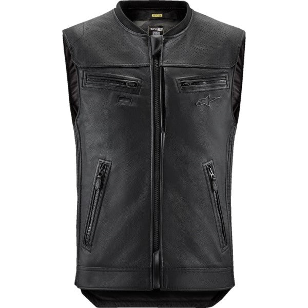 Veste Airbag Tech-Air® 3 V2 en Cuir Noir, de face