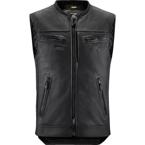 Veste Airbag Tech-Air® 3 V2 en Cuir Noir, de face