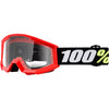 Lunettes de Motocross Strata à Lentille Claire Enfant 100% Rouge