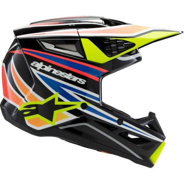 Casque de Motocross Supertech M3 Wurx Junior Jaune/Multicolore de gauche