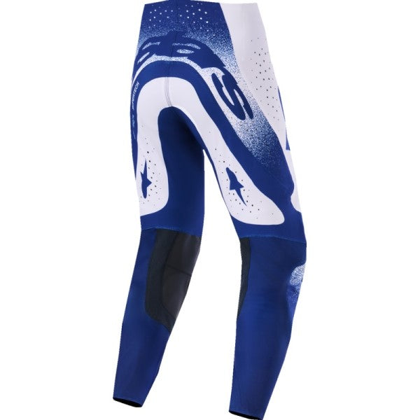 Pantalon de Motocross Supertech Scenz Blanc/Bleu de dos