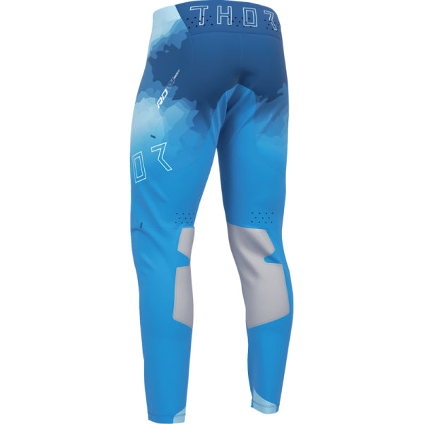 Pantalon de Motocross Sportmode Carbon Thor Bleu Clair, de profile