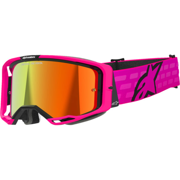 Lunette de Motocross Vision 8 Corp Lentille Miroir Alpinestars rose