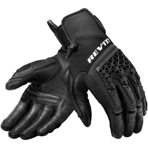 Gants de Moto Ventilé Sand 4 Noir de l'extérieur