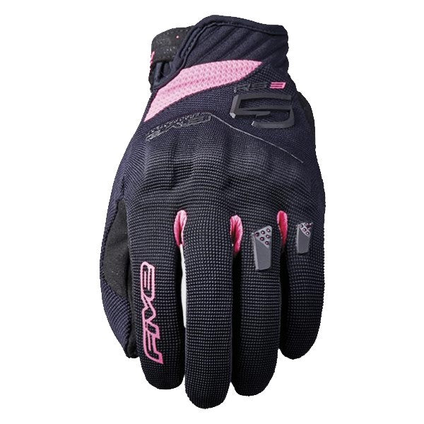 Gants de Moto RS3 Evo Femme FIVE noir et rose, dessus