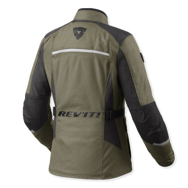 Manteau de Moto Voltiac 3 H2O Femme Vert, Dos